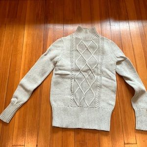 J crew 100% cotton cable turtleneck sweater